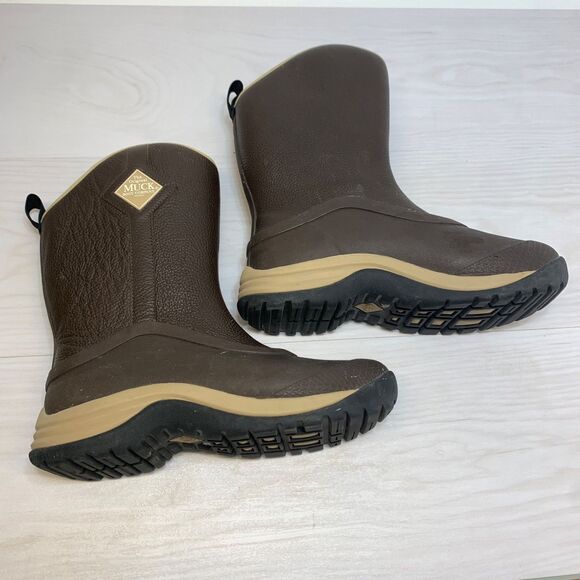 MUCK MEN'S ARCTIC EXCURSION MID BROWN INSULATED BOOTS SIZE 9 - Picture 2 of 11